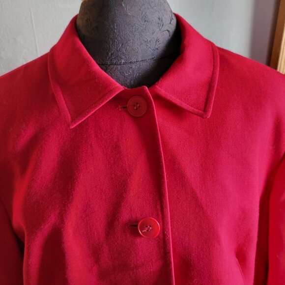 TALBOTS RED NEW WOOL LINED BLAZER JACKET SIZE 12 CAREER WORKWEAR - Picture 2 of 5